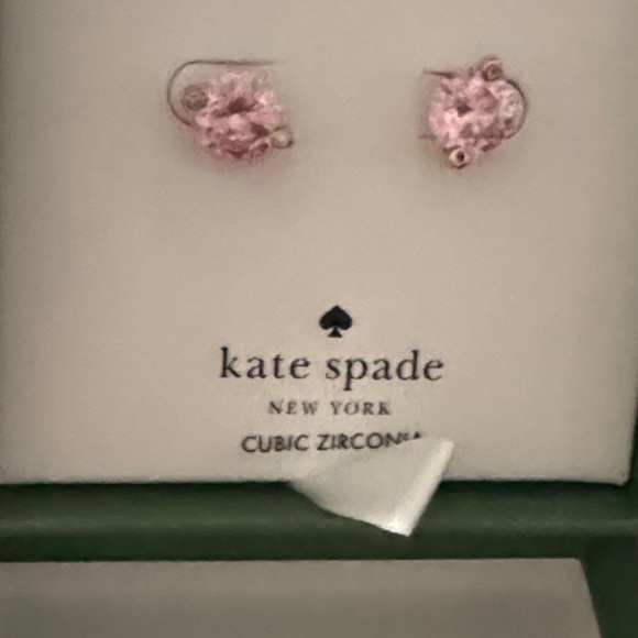 Kate Spade Blush Pink Zirconia Stud Earrings - Picture 2 of 4